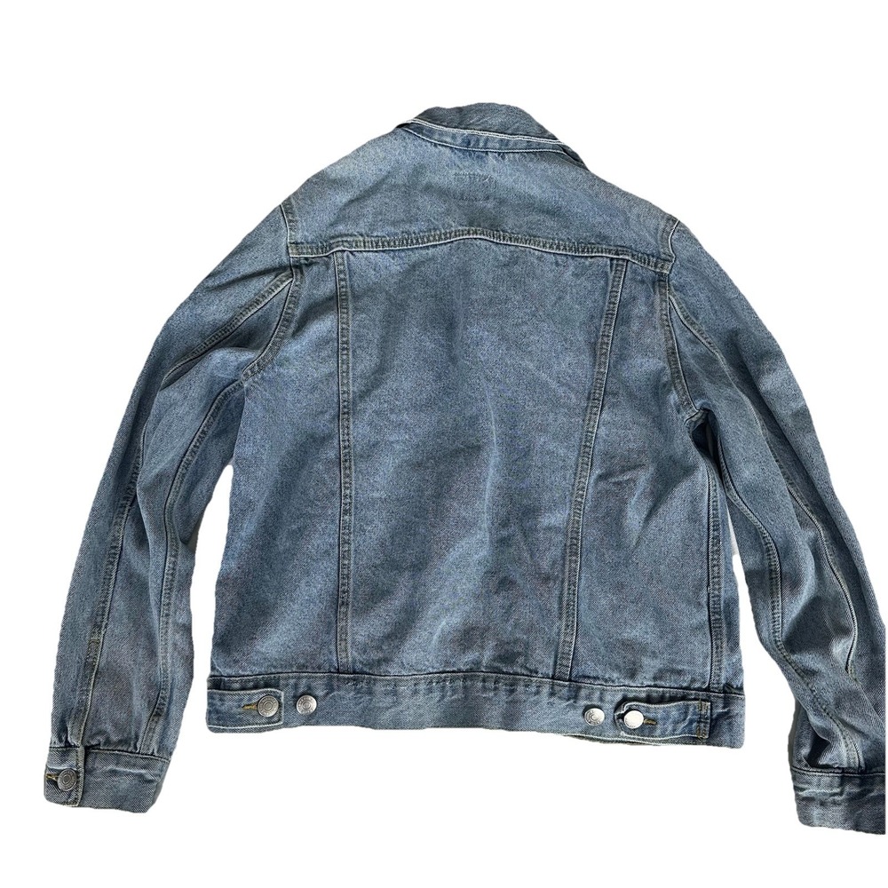 Sears Roebucks Denim Trucker Jacket Mens Medium 100% cotton Jean jacket - Picture 8 of 11